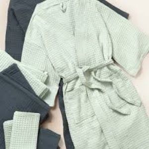 Mint Green Waffle Bathrobe